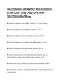 PALS PEDIATRIC EMERGENCY RESUSCITATION EXAM SCRIPT 2026 QUESTIONS WITH SOLUTIONS GRADED A&plus;