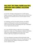 PALS POST TEST FINAL PAPER 2026 FULL QUESTIONS AND CORRECT SOLUTIONS GRADED A&plus;