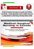 Medical-Surgical Nursing in Canada 4th Edition Test Bank &ndash; Exam Questions with Verified Answers &vert; Comprehensive Med-Surg Nursing Study Guide