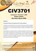 CIV3701 Assignment 1 &lpar;COMPLETE ANSWERS&rpar; Semester 1 2026 - DUE  March 2026