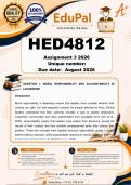 HED4812 Assignment 3 &lpar;COMPLETE ANSWERS&rpar; 2026 - DUE August 2026