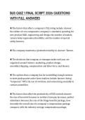 BUS QUIZ 1 FINAL SCRIPT 2026 QUESTIONS WITH FULL ANSWERS