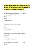 PCA COMPETENCY TEST GEORGIA EXAM SCRIPT 2026 UPDATED QUESTIONS WITH CORRECT ANSWERS GRADED A&plus;