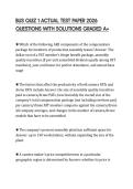 BUS QUIZ 1 ACTUAL TEST PAPER 2026 QUESTIONS WITH SOLUTIONS GRADED A&plus;