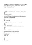 D276 PRACTICE QUIZ &num;1&colon; INTRODUCTION TO WEB  PROGRAMMING &vert; WGU &vert; QUESTIONS VERIFIED  ACCURATE ANSWERS