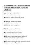 PCI FUNDAMENTALS COMPREHENSIVE EXAM 2026 QUESTIONS WITH FULL SOLUTIONS GRADED A&plus;
