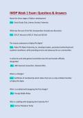 Week 1 Exam&colon; IMDP&colon; Questions & Answers&colon; Updated A&plus; Score Solution