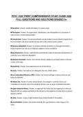 PSYC 1020 TRENT COMPREHENSIVE STUDY GUIDE 2026 FULL QUESTIONS AND SOLUTIONS GRADED A&plus;