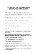 PSYC 1020 TRENT PRACTICE EXAMINATION 2026 QUESTIONS WITH ANSWERS GRADED A&plus;