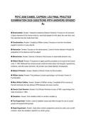 PSYC 2000 DANIEL CAPRON- LSU FINAL PRACTICE EXAMINATION 2026 QUESTIONS WITH ANSWERS GRADED A&plus;