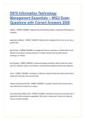 D075 Information Technology Management Essentials &ndash; WGU Exam Questions with Correct Answers 2026