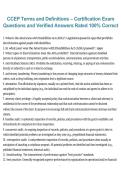 CCEP Terms and Definitions &ndash; Certification Exam Questions with Verified Answers&comma; Rated 100&percnt; Correct 2026&sol;2027 &ndash; Complete Study Guide