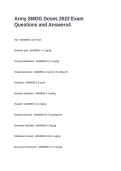 Army SMOG Doses 2023 Exam Questions and Answers