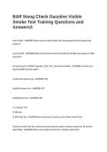 BAR Smog Check Gasoline Visible Smoke Test Training Questions and Answers