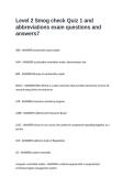 Level 2 Smog check Quiz 1 and abbreviations exam questions and answers