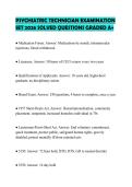 PSYCHIATRIC TECHNICIAN EXAMINATION SET 2026 SOLVED QUESTIONS GRADED A&plus;