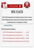 Complete Exam Bank&colon; RN VATI Comprehensive Predictor Form A&comma; B&comma; & C &lpar;2025&sol;2026 Update&rpar;