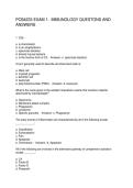PCB4233 EXAM 1- IMMUNOLOGY QUESTONS AND ANSWERS