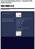 Abnormal Hematology Exam 2 &ndash; Questions With Proper Solutions