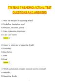 ATI TEAS 7 READING ACTUAL TEST 2026 Questions & Answers &plus; Rationales Updated 2026&vert; 2027 Ultimate Study Guide & Instant PDF