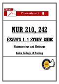 NUR 210&comma; 242  EXAM&rsquo;S 1-4 STUDY GUIDE  Pharmacology and Medsurge  Galen College of Nursing
