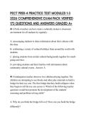 PECT PREK-4 PRACTICE TEST MODULES 1-3 2026 COMPREHENSIVE EXAM PACK VERIFIED 173 QUESTIONS AND ANSWERS GRADED A&plus;