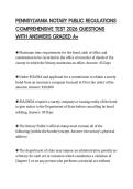 PENNSYLVANIA NOTARY PUBLIC REGULATIONS COMPREHENSIVE TEST 2026 QUESTIONS WITH ANSWERS GRADED A&plus;