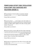 PENNSYLVANIA NOTARY PUBLIC REGULATIONS EXAM SCRIPT 2026 QUESTIONS WITH SOLUTIONS GRADED A&plus;