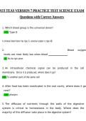 2026 ATI TEAS VERSION 7 PRACTICE TEST SCIENCE EXAM Latest Questions and Correct Answers Edition 2026&sol;2027 Verified