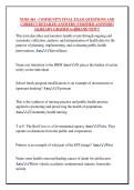 NURS 444 - COMMUNITY FINAL EXAM QUESTIONS AND  CORRECT DETAILED ANSWERS &lpar;VERIFIED ANSWERS&rpar;  &vert;ALREADY GRADED A&plus;&vert;&vert;BRAND NEW&excl;&excl;