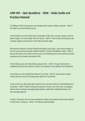 LAW 401 &ndash; Quiz Questions &ndash; 2026 &ndash; Study Guide and Practice Material