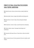 PERIOP 101 FINAL EXAM PRACTICE REVIEW 2026 TESTED QUESTIONS