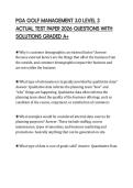 PGA GOLF MANAGEMENT 3&period;0 LEVEL 3 ACTUAL TEST PAPER 2026 QUESTIONS WITH SOLUTIONS GRADED A&plus;