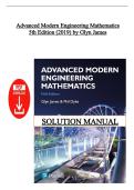 Solutions Manual &ndash; Advanced Modern Engineering Mathematics&comma; 5th Edition by Glyn James &lpar;All Chapters Covered&rpar;