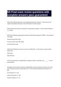  NS Final exam review questions with complete 