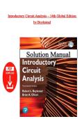 Solution Manual &ndash; Introductory Circuit Analysis 14th Global Edition by Robert L&period; Boylestad &vert; Complete Chapter Solutions &vert; Instant PDF Download