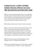 PHARMACOLOGY A PATIENT CENTERED NURSING PROCESS APPROACH 401 EXAM PREP 2026 PRACTICE SOLUTION STUDY GUIDE