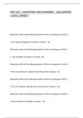 MAT 343 &vert; QUESTIONS AND ANSWERS &vert; 2026 UPDATE &vert;100&percnt; CORRECT