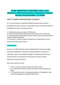 NR 599 &sol; NR599 FINAL EXAM WEEK 4 2026 &vert; Latest Questions & 100&percnt; Correct Answers &vert; Chamberlain College of Nursing &vert; Pass Guaranteed - A&plus; Graded