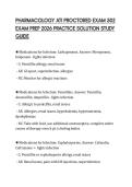 PHARMACOLOGY ATI PROCTORED EXAM 502 EXAM PREP 2026 PRACTICE SOLUTION STUDY GUIDE