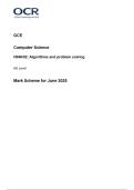 OCR AS Level Computer Science H046&sol;02 June 2025 Mark Scheme &ndash; Algorithms and Programming Official Answers