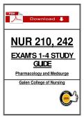 NUR 210&comma; 242  EXAM&rsquo;S 1-4 STUDY  GUIDE  Pharmacology and Medsurge  Galen College of Nursing 