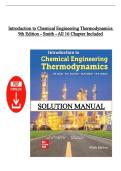 Solution Manual &ndash; Introduction to Chemical Engineering Thermodynamics 9th Edition by Smith &vert; Complete Solutions All 16 Chapters