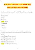 ATI TEAS 7 Exam 300 Practice Questions with Answers 2026&sol;2027 &lpar;Complete Nursing Entrance Exam Prep Guide&rpar;