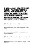 PHARMACOLOGY CONNECTIONS TO NURSING PRACTICE 5TH EDITION MICHAEL ADAMS CAROL QUAM URBAN TEST BANK ALL CHAPTERS 100&percnt; ORIGINAL VERIFIED COMPREHENSIVE TEST PAPER 2026 COMPLETE ANSWERS ACCURATE
