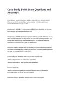 Case Study BMW Exam Questions and Answers