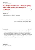MATH 302 Week 1 Test &ndash; Results Spring 2025-2026 with 100&percnt; accuracy &plus; rationales 