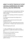 Mobility in Context Principles of Patient Care Skills Comprehensive Test Bank and Study Guide&period; Updated Latest 2025&ndash;2026 Essential Nursing Skills Exam Preparation Resource&period; Complete Practice Material for Patient Care and Clinical Skills Courses&period;