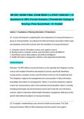 NR 599 &sol; NR599 FINAL EXAM WEEK 4 LATEST 2026&sol;2027 &vert; 70 Questions & 100&percnt; Correct Answers &vert; Chamberlain College of Nursing &vert; Pass Guaranteed - A&plus; Graded