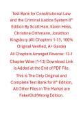 Test Bank Constitutional Law and the Criminal Justice System 8th Edition By Scott Harr&comma; K&auml;ren Hess&comma; Christine Orthmann&comma; Jonathon Kingsbury